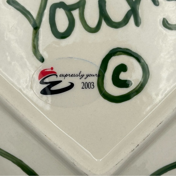 Expressly yours vintage snowman plate hand painted ceramic you warm my heart - Picture 3 of 5